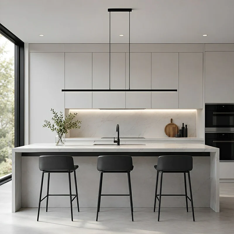 Hanglamp Aluminium Zwart Verstelbaar LED 3 Lichtstanden Woonkamer Keuken Eetkamer Modern Scandinavisch Design | Sansoti
