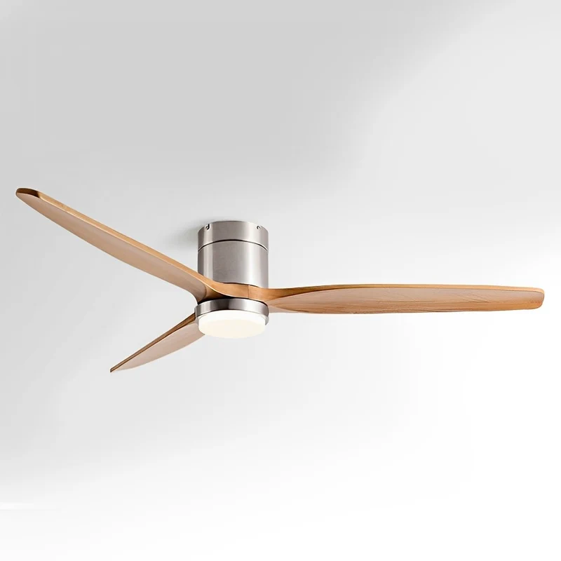 Plafondventilator met Verlichting 6 Snelheden DC-Motor Houten Bladen Instelbare Kleurtemperatuur Ventilator | Sansoti