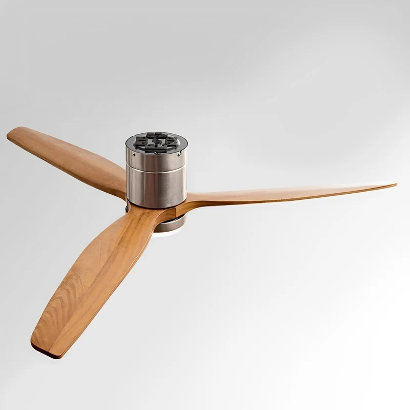Plafondventilator met Verlichting 6 Snelheden DC-Motor Houten Bladen Instelbare Kleurtemperatuur Ventilator | Sansoti