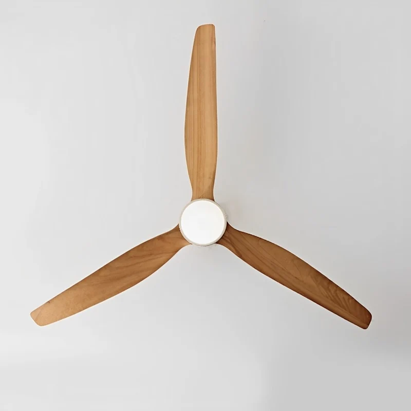 Plafondventilator met Verlichting 6 Snelheden DC-Motor Houten Bladen Instelbare Kleurtemperatuur Ventilator | Sansoti