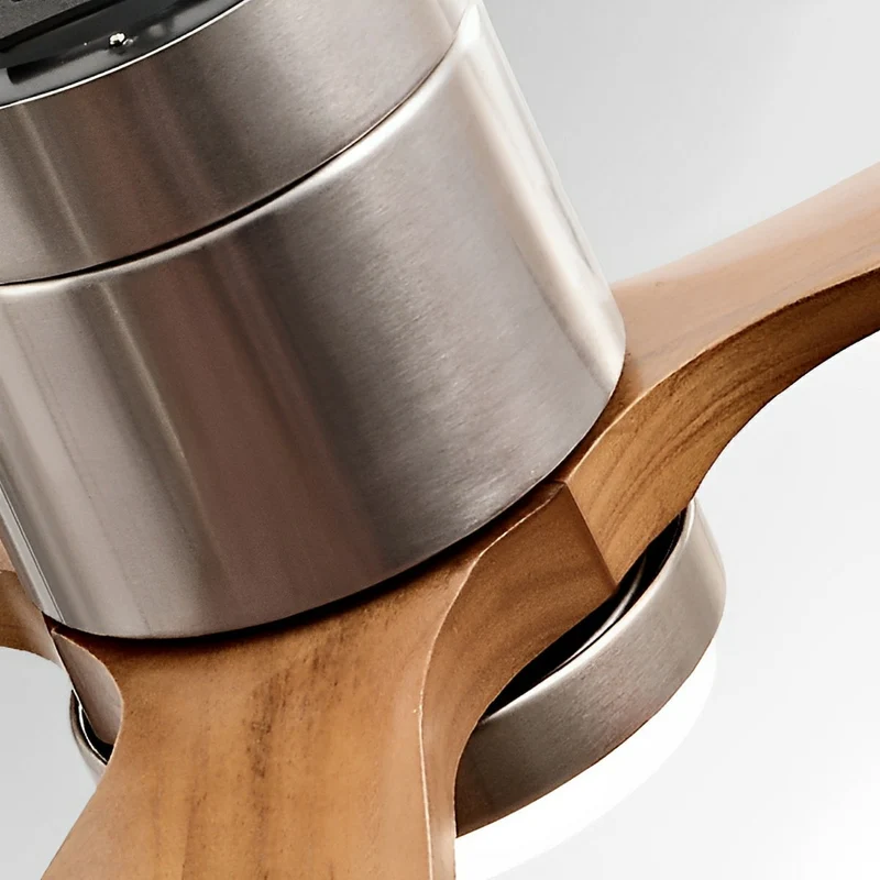 Plafondventilator met Verlichting 6 Snelheden DC-Motor Houten Bladen Instelbare Kleurtemperatuur Ventilator | Sansoti