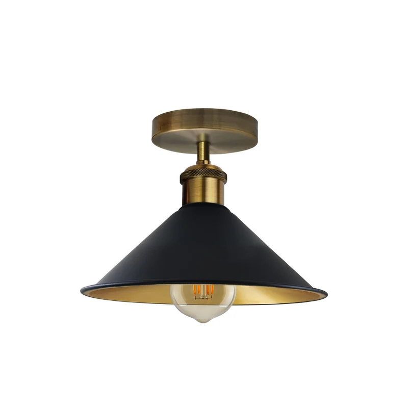 Unterputz Deckenleuchte – Vintage Trichter Deckenlampe Küche | Ø22cm | E27 ~3927