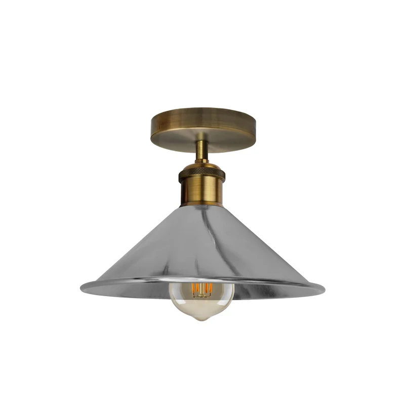 Unterputz Deckenleuchte – Vintage Trichter Deckenlampe Küche | Ø22cm | E27 ~3927