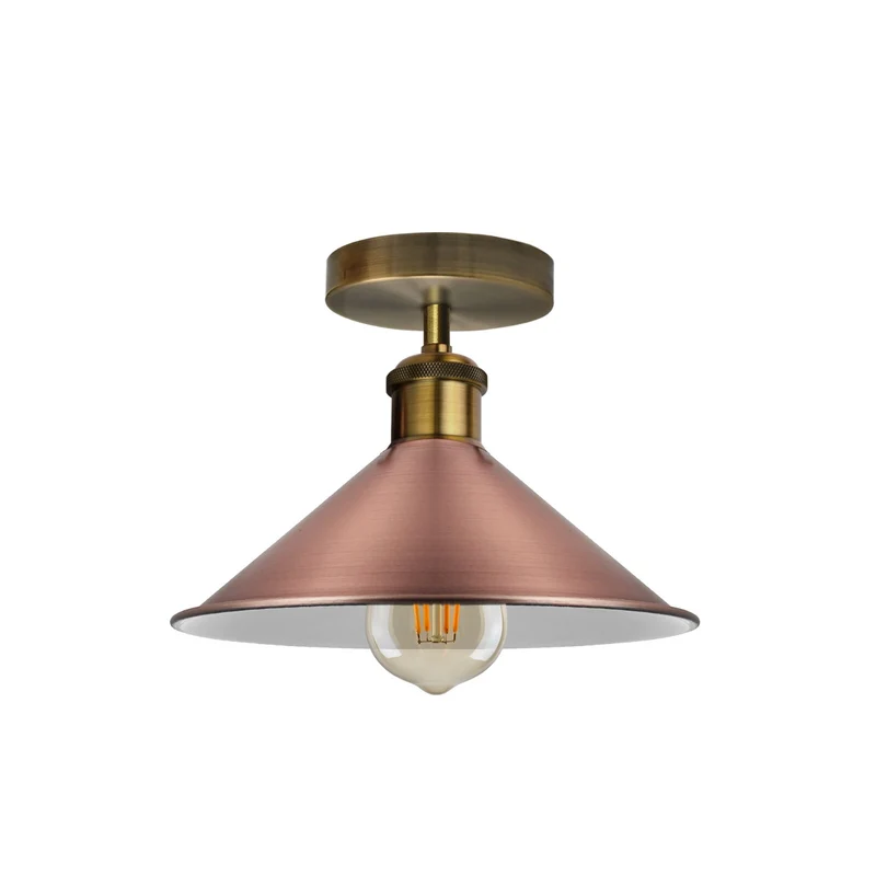 Unterputz Deckenleuchte – Vintage Trichter Deckenlampe Küche | Ø22cm | E27 ~3927