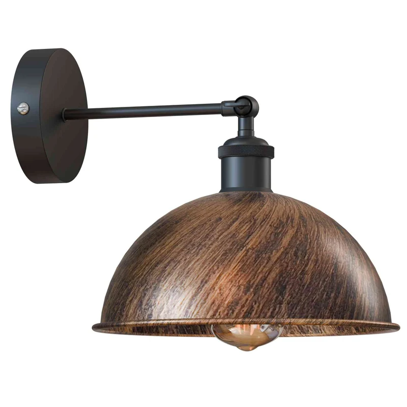 Gelenk Wandleuchte Schwarz – Industrie Loft Nachttisch Leselampe | Ø21cm | E27 ~3924