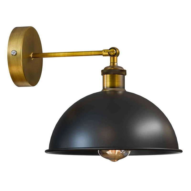 Bauhaus Wandleuchte – Vintage Gelenk Wandlampe Industrial | Ø 21cm | E27 ~3923