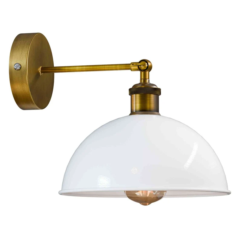 Bauhaus Wandleuchte – Vintage Gelenk Wandlampe Industrial | Ø 21cm | E27 ~3923
