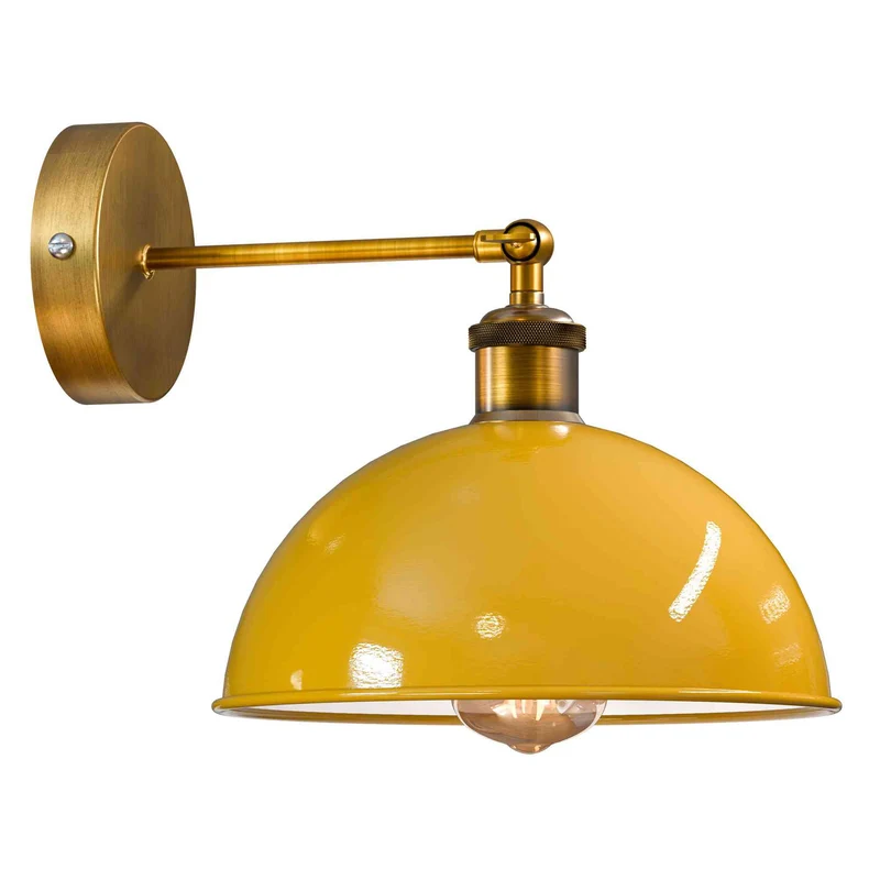 Bauhaus Wandleuchte – Vintage Gelenk Wandlampe Industrial | Ø 21cm | E27 ~3923