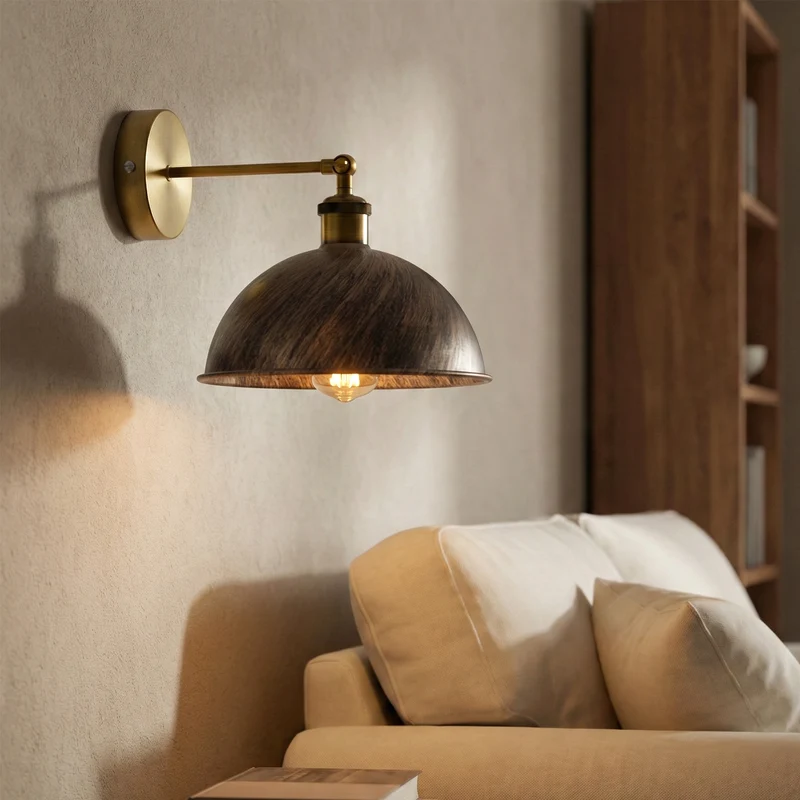 Bauhaus Wandleuchte – Vintage Gelenk Wandlampe Industrial | Ø 21cm | E27 ~3923