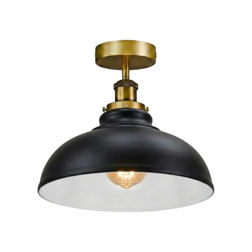 Industrie Deckenleuchte – Vintage Unterputz Halbschalen Lampe | Ø29cm | E27 ~3922