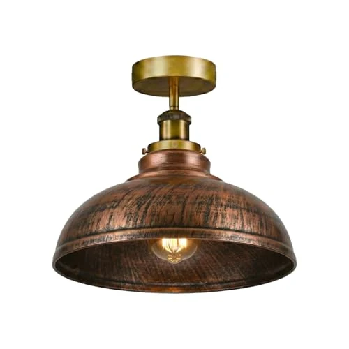 Industrie Deckenleuchte – Vintage Unterputz Halbschalen Lampe | Ø29cm | E27 ~3922