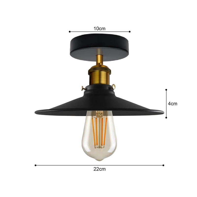 Vintage Fabriklampe – Industrie Unterputz Deckenleuchte Flur ~3920