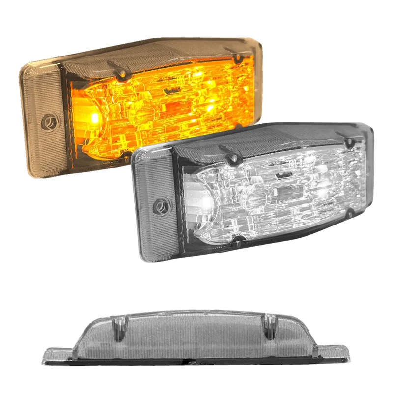 Schlanke LED-Doppelbrennerlampe / Zweifarbig mit klarer Linse