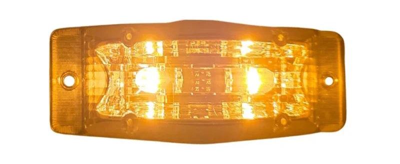Schlanke LED-Doppelbrennerlampe / Zweifarbig mit klarer Linse