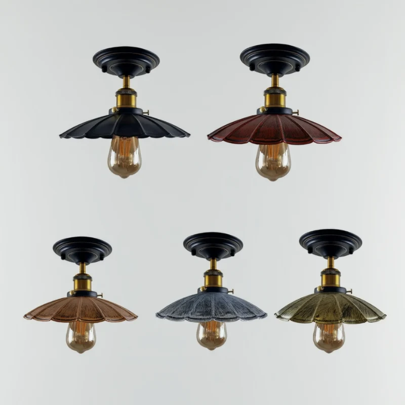 Vintage Deckenleuchte Semi Flush Mount | Retro Design ~3952