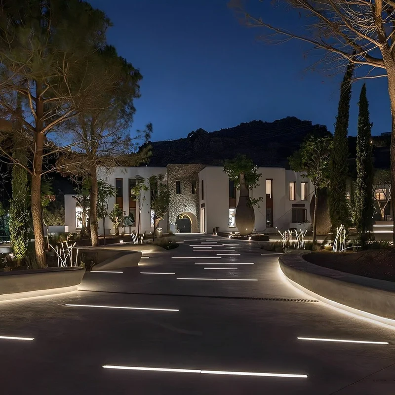 Inbouw LED Grondverlichting 100cm RVS Waterdicht Strip 2400 Lumen Tuin Terras Pad Buitenverlichting Warm Wit | Sansoti