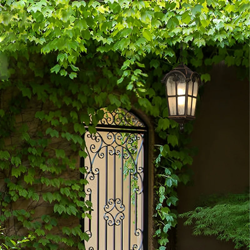 Hanglamp Tuin Zwart Lantaarn LED Waterdicht Aluminium IP56 Verstelbaar voor Terras Veranda Pergola Buiten | Sansoti