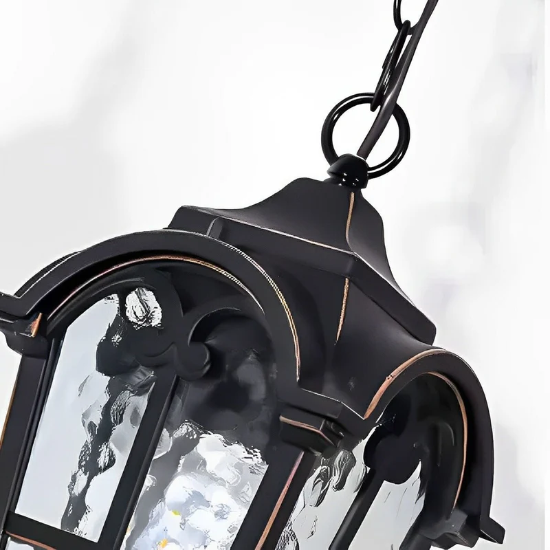 Hanglamp Tuin Zwart Lantaarn LED Waterdicht Aluminium IP56 Verstelbaar voor Terras Veranda Pergola Buiten | Sansoti