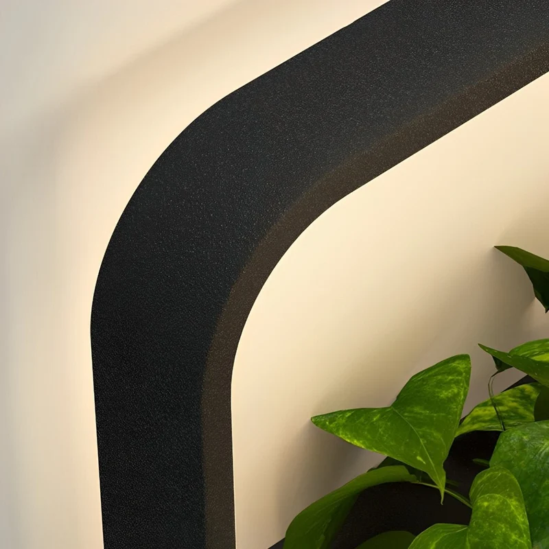 Wandlamp voor Buiten met Geïntegreerde Plantenbak Zonne-Energie LED Zwart Waterdicht Tuinverlichting Terras | Sansoti