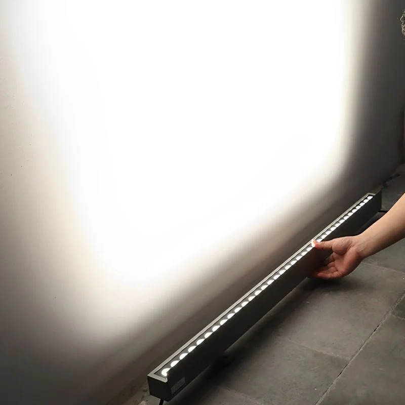 LED Wandbelijning 100cm 24V Dimbaar Buitenverlichting IP65 Waterdicht Aluminium Gevel Accent Tuinverlichting | Sansoti