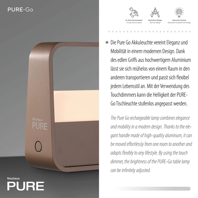 Paul Neuhaus - Akku-Tischleuchte Pure Go LED