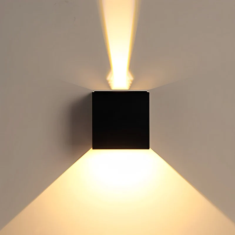 Buitenwandlamp LED Up & Down Zwart Wit Waterdicht Aluminium Gevel Verlichting Buiten Terras Tuin Entree | Sansoti