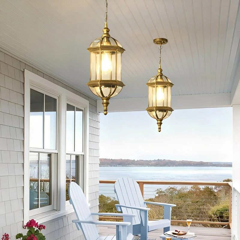 Hanglantaarn LED Buiten Cilinder Waterdicht IP56 Glas Aluminium Rustiek Sfeerverlichting Pergola Veranda Tuin | Sansoti