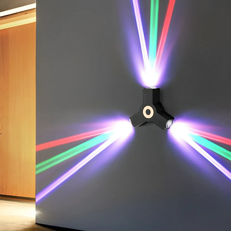 LED Buitenwandlamp Zwart Verstelbaar Meerdere Spots Waterdicht IP65 Tuinverlichting Moderne Gevellamp Buitenverlichting | Sansoti