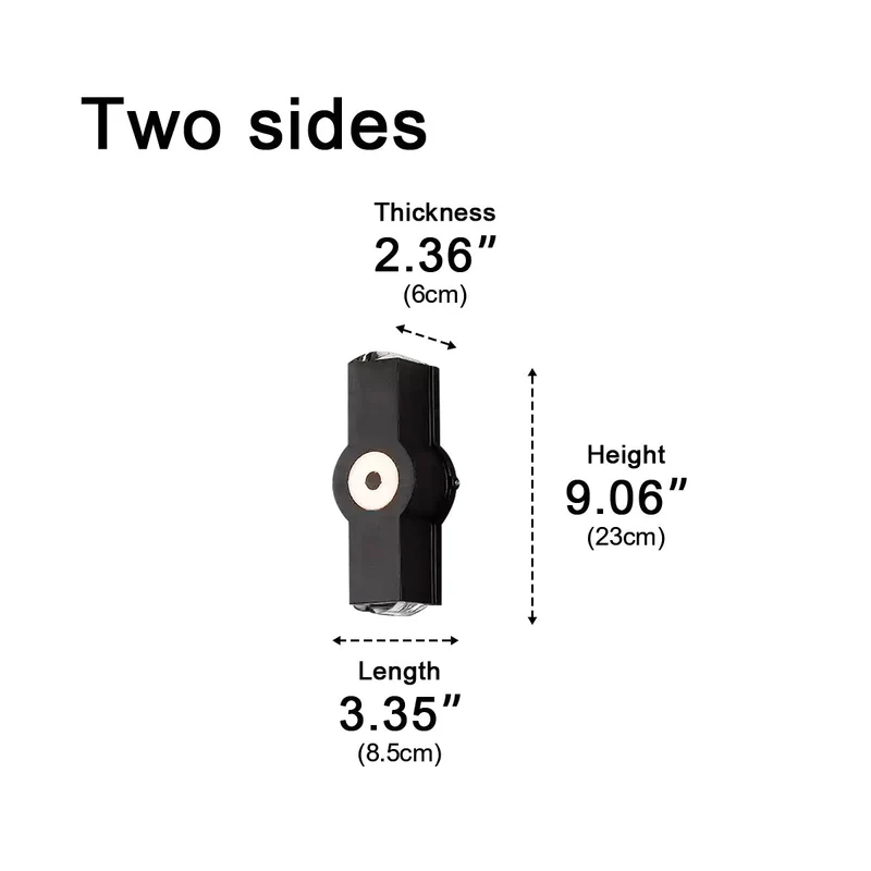 LED Buitenwandlamp Zwart Verstelbaar Meerdere Spots Waterdicht IP65 Tuinverlichting Moderne Gevellamp Buitenverlichting | Sansoti