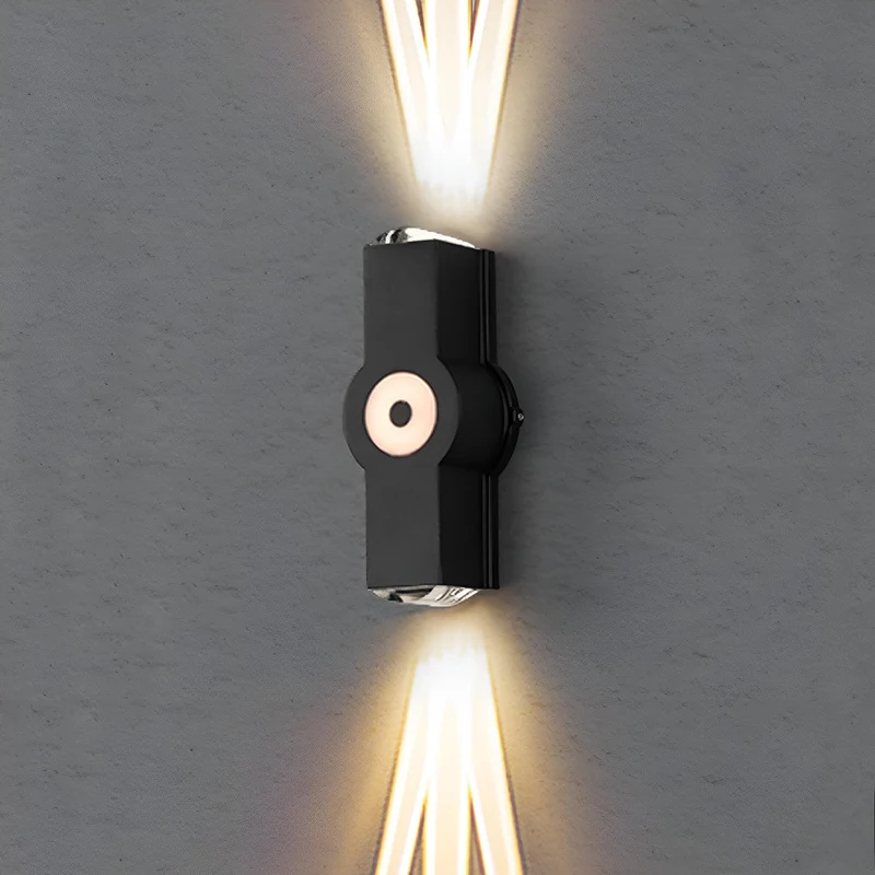LED Buitenwandlamp Zwart Verstelbaar Meerdere Spots Waterdicht IP65 Tuinverlichting Moderne Gevellamp Buitenverlichting | Sansoti