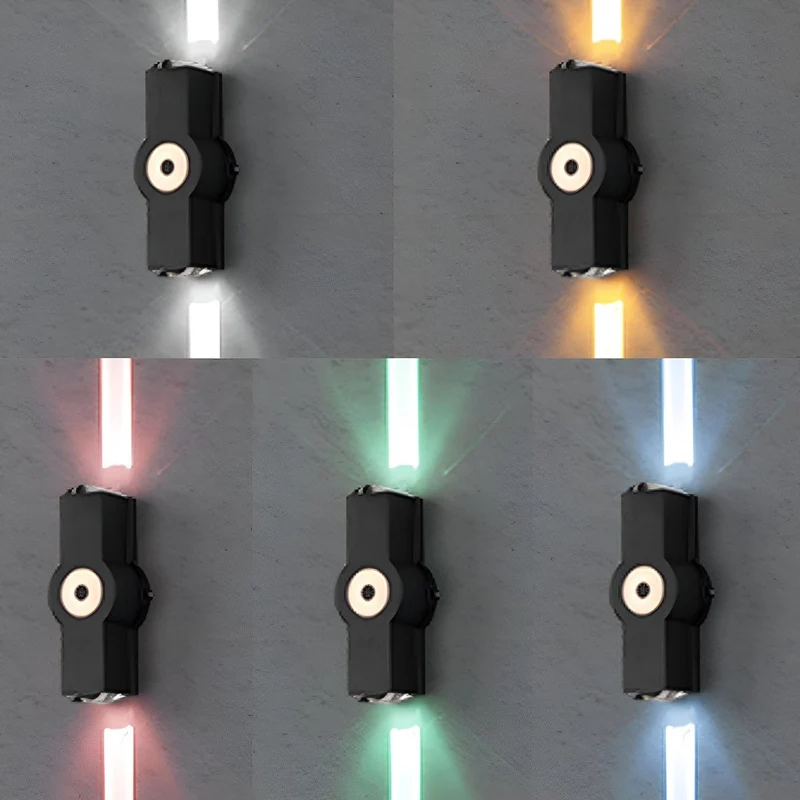 LED Buitenwandlamp Zwart Verstelbaar Meerdere Spots Waterdicht IP65 Tuinverlichting Moderne Gevellamp Buitenverlichting | Sansoti