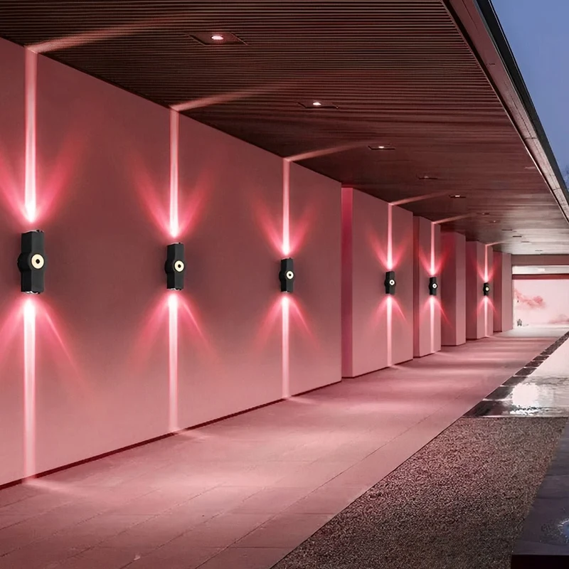 LED Buitenwandlamp Zwart Verstelbaar Meerdere Spots Waterdicht IP65 Tuinverlichting Moderne Gevellamp Buitenverlichting | Sansoti