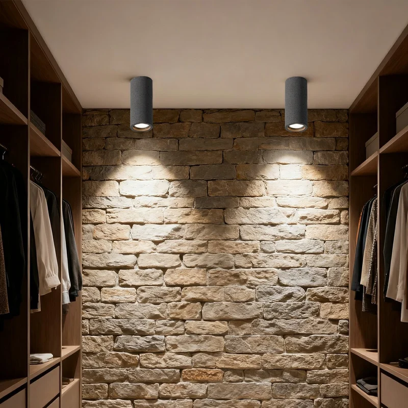 Ronde Betonlook Plafondlamp LED Industrieel Design Grijs Zwart Opbouwspot GU10 Moderne Verlichting Woonkamer Keuken | Sansoti