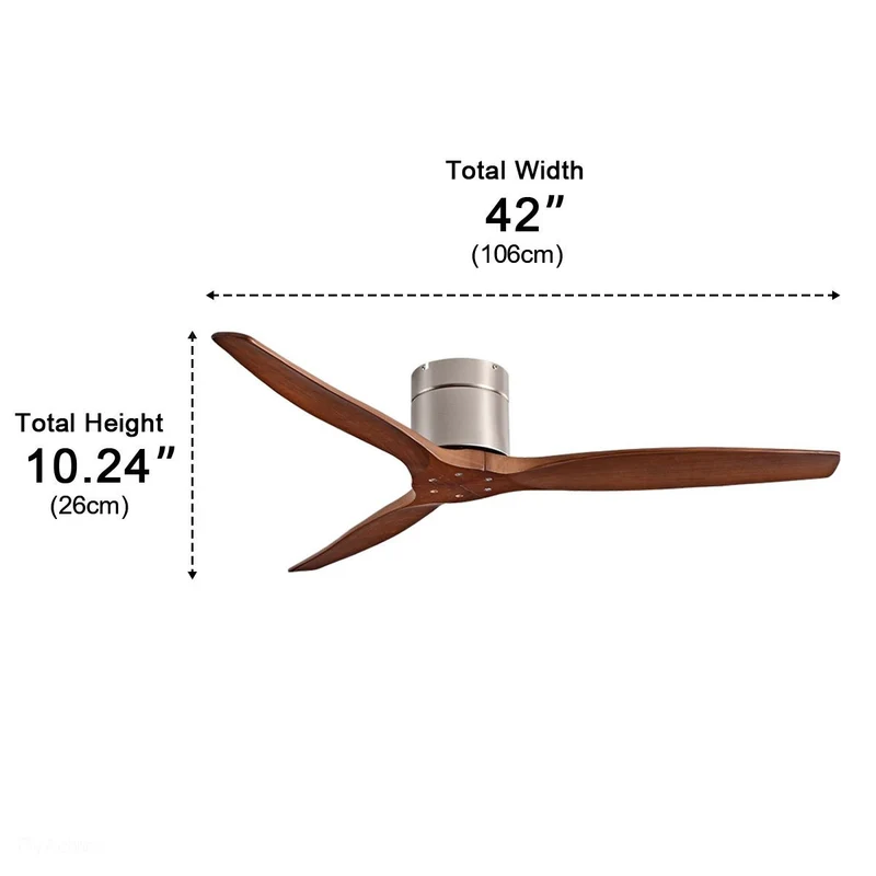 Plafondventilator Hout 3 Bladen DC Motor Omkeerbaar Fluistercomfortabel Modern Scandinavisch Interieur | Sansoti