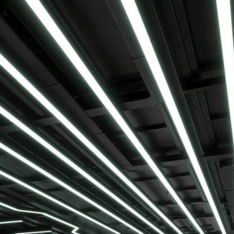 Lineaire Hanglamp Aluminium LED Zwart Verstelbaar Kantoor Eetkamer Modern Minimalistisch Scandinavisch Design | Sansoti