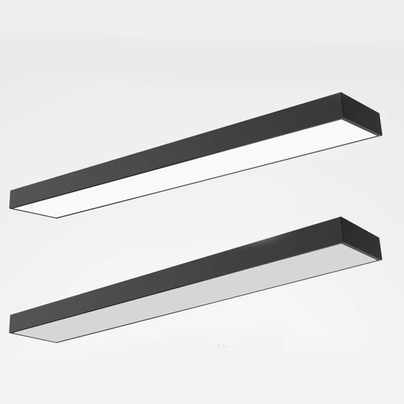 Lineaire Hanglamp Aluminium LED Zwart Verstelbaar Kantoor Eetkamer Modern Minimalistisch Scandinavisch Design | Sansoti