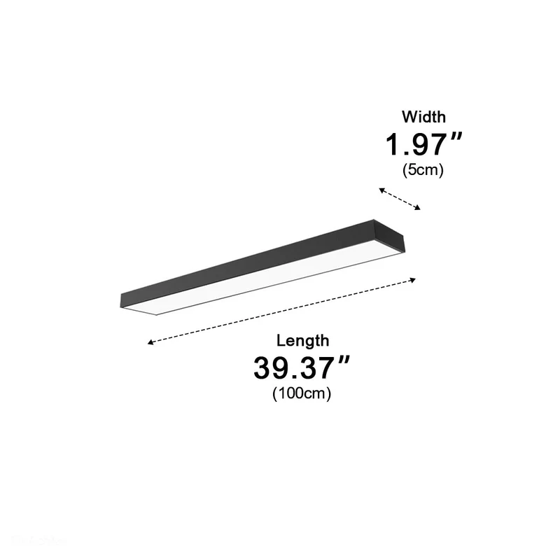 Lineaire Hanglamp Aluminium LED Zwart Verstelbaar Kantoor Eetkamer Modern Minimalistisch Scandinavisch Design | Sansoti