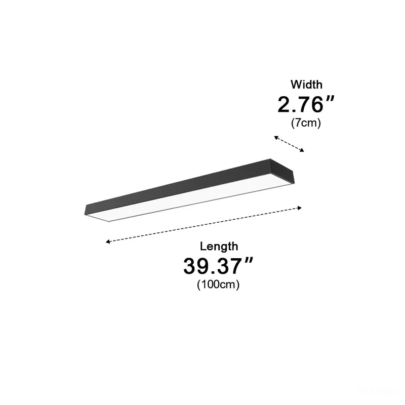 Lineaire Hanglamp Aluminium LED Zwart Verstelbaar Kantoor Eetkamer Modern Minimalistisch Scandinavisch Design | Sansoti