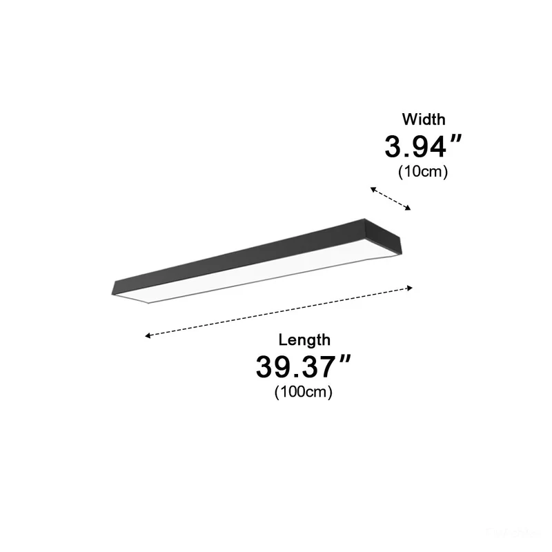 Lineaire Hanglamp Aluminium LED Zwart Verstelbaar Kantoor Eetkamer Modern Minimalistisch Scandinavisch Design | Sansoti