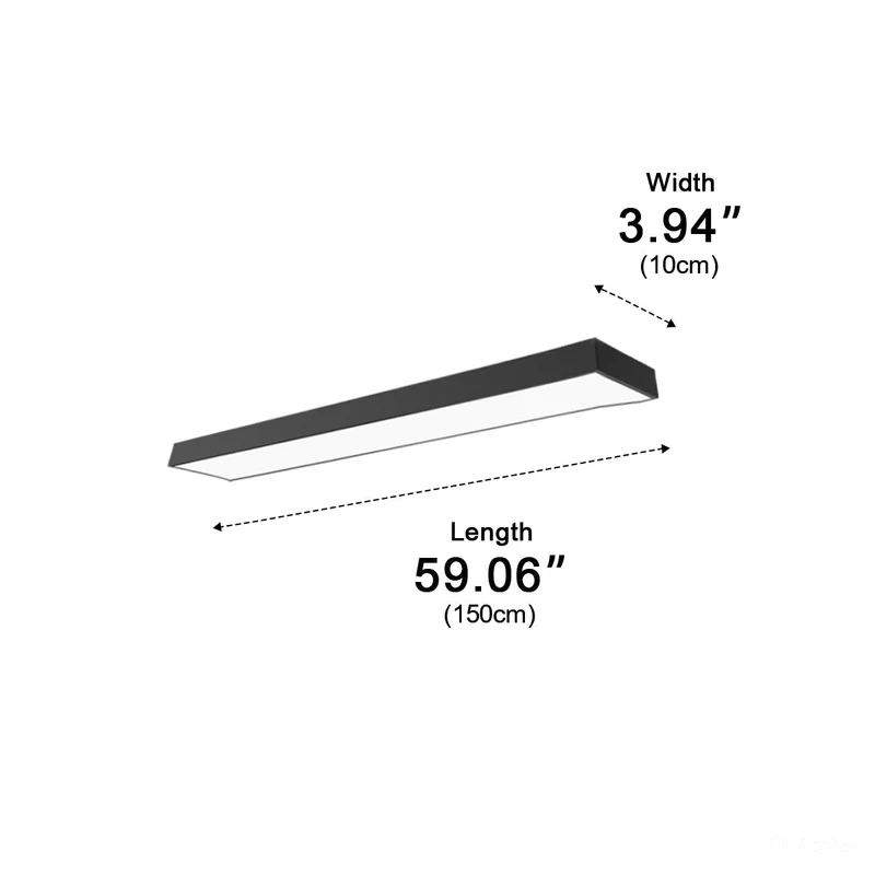 Lineaire Hanglamp Aluminium LED Zwart Verstelbaar Kantoor Eetkamer Modern Minimalistisch Scandinavisch Design | Sansoti