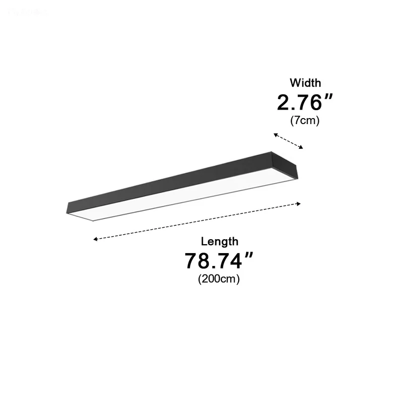 Lineaire Hanglamp Aluminium LED Zwart Verstelbaar Kantoor Eetkamer Modern Minimalistisch Scandinavisch Design | Sansoti