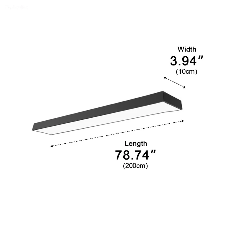 Lineaire Hanglamp Aluminium LED Zwart Verstelbaar Kantoor Eetkamer Modern Minimalistisch Scandinavisch Design | Sansoti