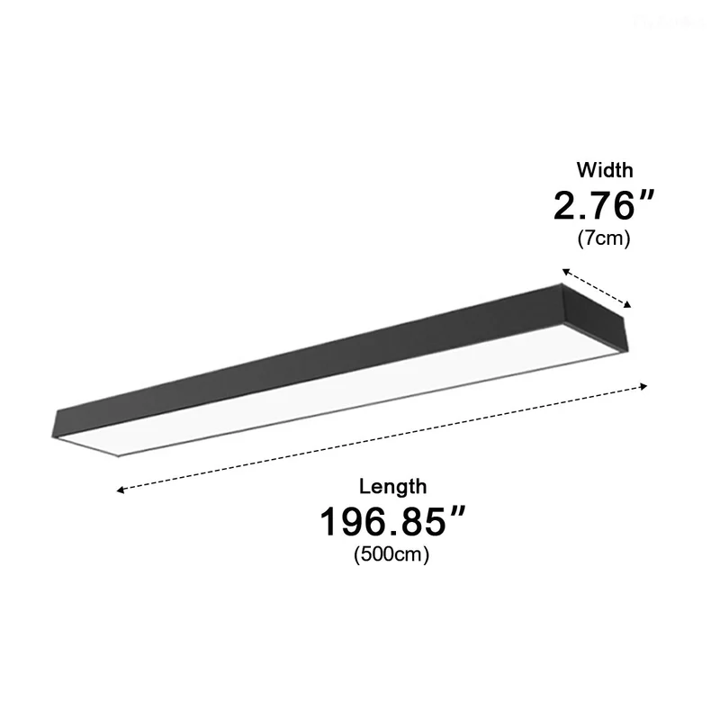 Lineaire Hanglamp Aluminium LED Zwart Verstelbaar Kantoor Eetkamer Modern Minimalistisch Scandinavisch Design | Sansoti