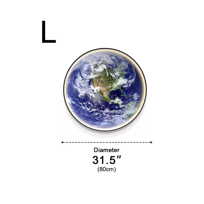 Wereldbol Wandlamp LED 3D Aarde Globe Dimbaar Blauw Acryl IJzer Modern Interieur Verlichting Woonkamer | Sansoti