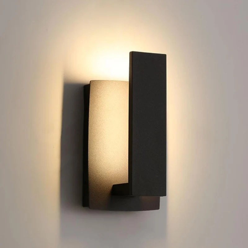 Rechthoekige Buitenwandlamp LED Zwart Aluminium IP54 Waterdicht Modern Design voor Veranda Terras en Tuin | Sansoti
