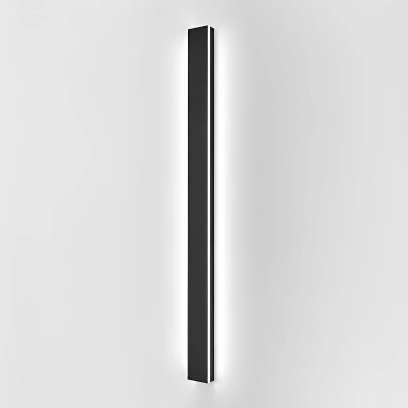 LED wandlamp buiten waterdicht zwart aluminium 30-150cm voor tuin terras entree voordeur gevel verlichting | Sansoti