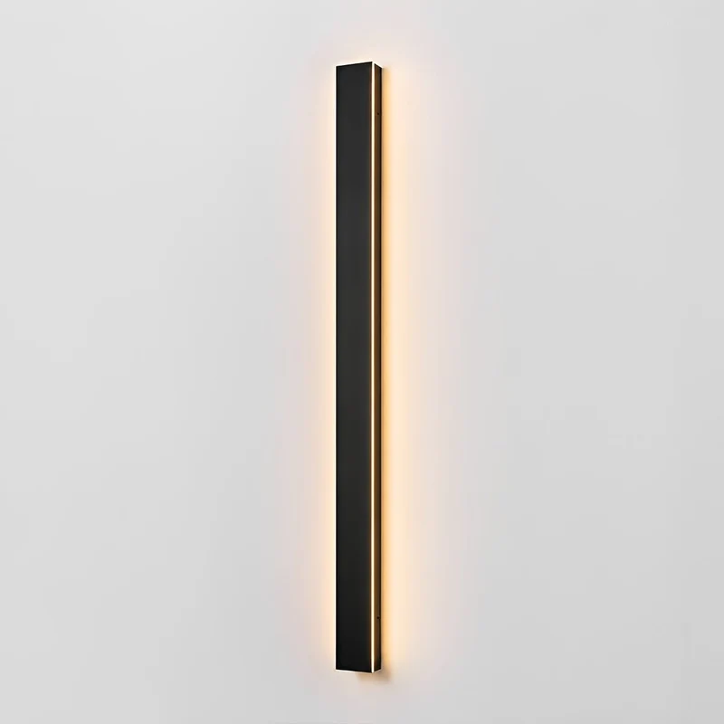 LED wandlamp buiten waterdicht zwart aluminium 30-150cm voor tuin terras entree voordeur gevel verlichting | Sansoti