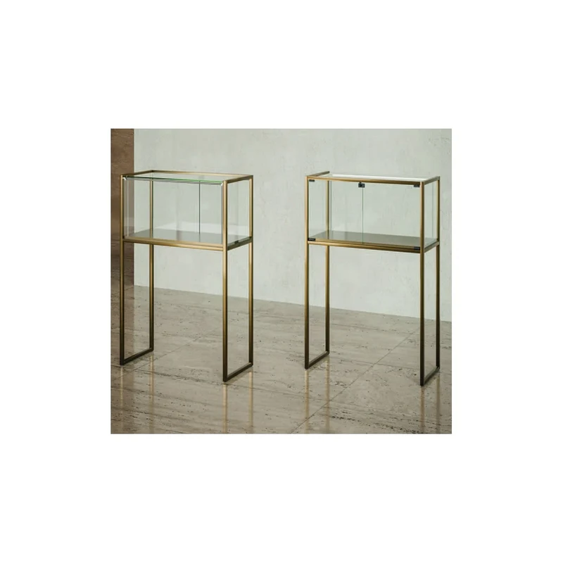 Casa Padrino Luxus Ladenvitrine 95 x 45 cm H. 150 cm mit LED - Ladeneinrichtung - Boutique Möbel - Made in Italy