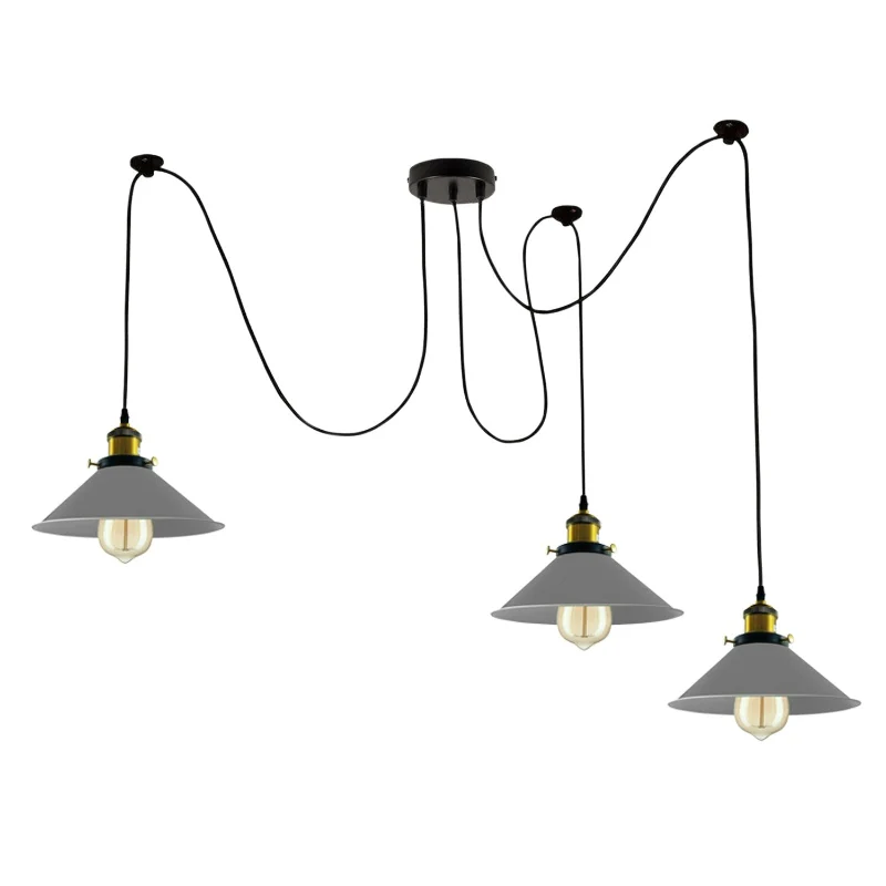 All Seasons Life Spinnenlampe Pendelleuchte 1 - 8 Wege Grau ~3949
