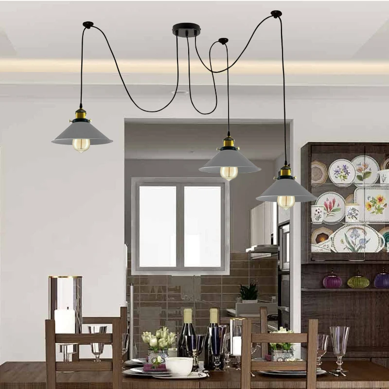 All Seasons Life Spinnenlampe Pendelleuchte 1 - 8 Wege Grau ~3949